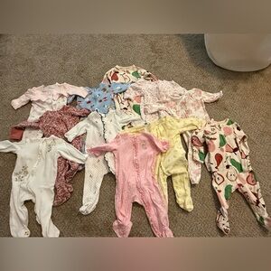 11 piece baby girl onesie  bundle